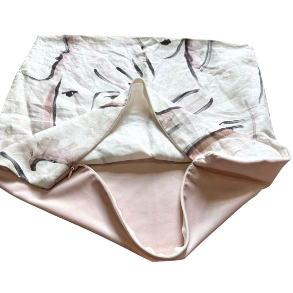 Zoffany Les Dames Rose Quartz Ink Custom Made Linen Pillow Covers 24" Square (2) - Picture 3 of 8